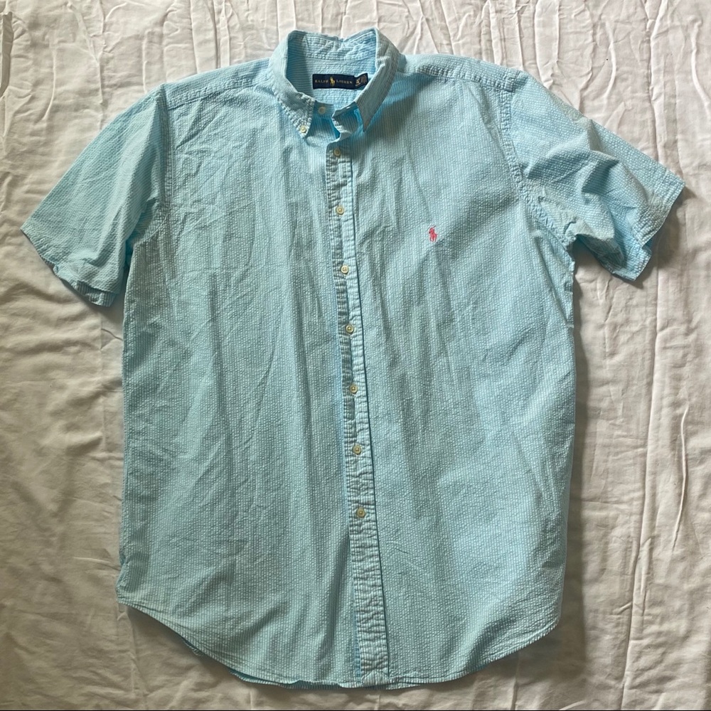 🐎Ralph Lauren Seersucker Short Sleeve Oxford